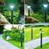 Hardoll 10W Solar Lights for Outdoor Home Garden 20 LED Waterproof Pillar Wall Gate Post Lamp with Pole(Round Shape-Pack of 1)