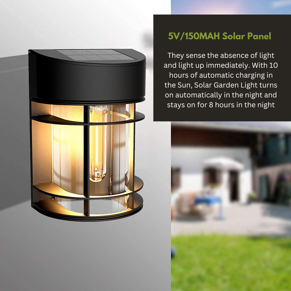 Hardoll Solar 1 LED Light Decorative Waterproof Wall Lamp for Home Garden Outdoor Decoration (Refurbished)