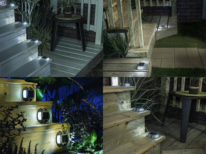 Hardoll Solar Road Stud Light 6 LED Lamp Waterproof Pathway Lights for Outdoor for Garden (RED Flashing-Refurbished)