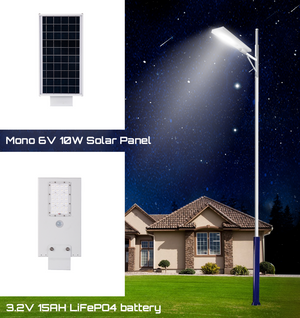 Hardoll 30W All in One Solar Street Light LED Outdoor Waterproof Lamp for Home Garden (Cool White) (Pack of 1)