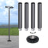 Hardoll Black Aluminium Poles with base for Solar Garden Outdoor UFO Lights (Height: 4 Feet,6 Feet,8 Feet,10 Feet,12 Feet,14Feet)