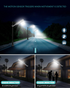 Hardoll 90W Solar Street Light LED Outdoor Waterproof Lamp for Home Garden (Cool White-Pack of 1)
