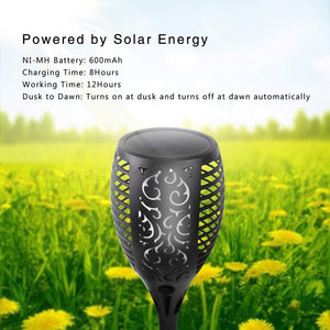 Hardoll Solar 33 LED Flickering Flames Torches Lights for Home Waterproof Landscape Outdoor Lamp for Decoration Garden