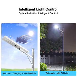 Hardoll 150W All in One Solar Street Light LED Outdoor Waterproof Lamp for Home Garden with Aluminium Body (Cool White) (Pack of 1)