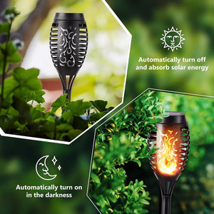 Hardoll Solar 12 LED Flickering Flames Torches Lights for Home Waterproof Landscape Outdoor Lamp for Decoration Garden