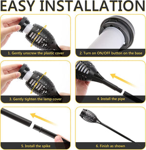 Hardoll Solar 12 LED Flickering Flames Torches Lights for Home Waterproof Landscape Outdoor Lamp for Decoration Garden