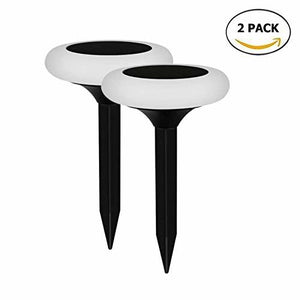 Hardoll Solar Decorative Lights for Home Garden Outdoor Color Changing Disk Shaped Waterproof LED Lamp