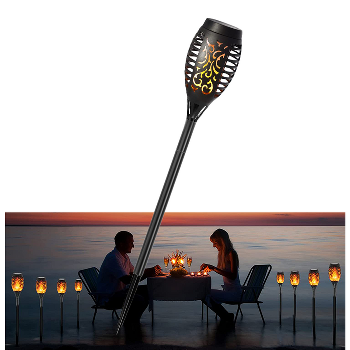 Hardoll Solar 12 LED Flickering Flames Torches Lights for Home Waterproof Landscape Outdoor Lamp for Decoration Garden