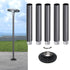 Hardoll Black Aluminium Poles with base for Solar Garden Outdoor UFO Lights (Height: 4 Feet,6 Feet,8 Feet,10 Feet,12 Feet,14Feet)