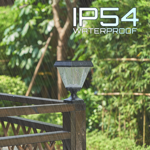 Hardoll Solar Lights for Home Outdoor Garden 104 LED Waterproof Gate Post Lamp (Refurbished)