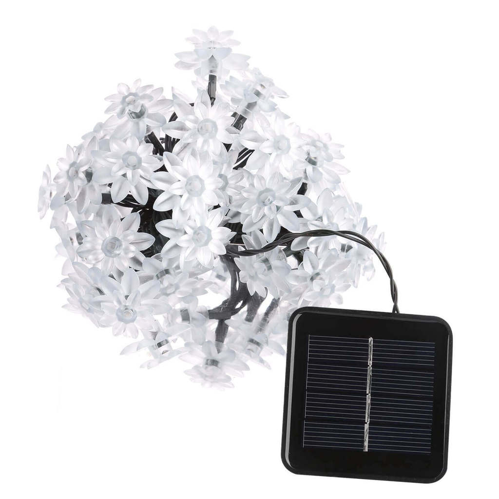 Hardoll® 30 LED-20ft Multi Color Lotus Shape Solar Decorative Waterproof String Lights for Garden, Home, Outdoor (Refurbished)