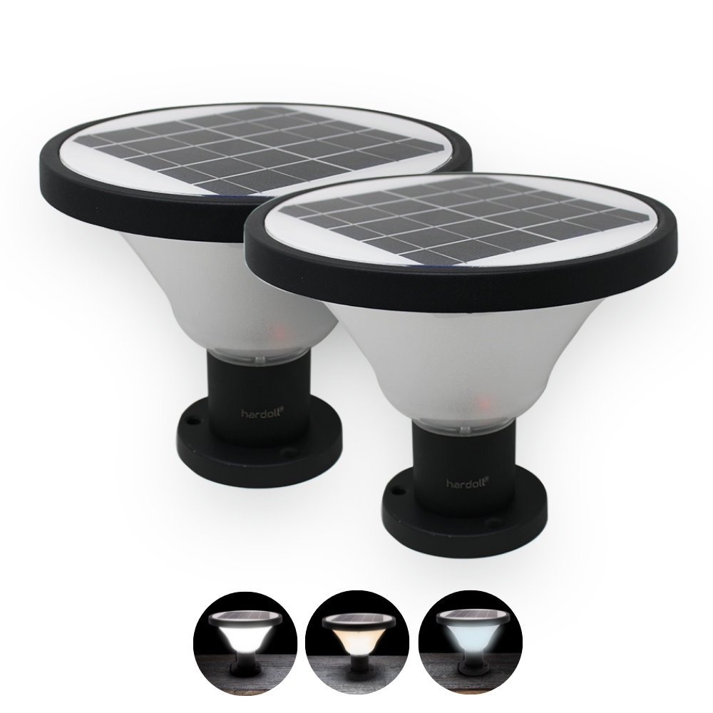 Hardoll Solar Pillar Lights for Outdoor Home Garden Waterproof Wall Ga