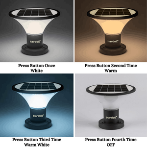 HARDOLL SOLAR LIGHTS FOR OUTDOOR HOME GARDEN WATERPROOF PILLAR WALL GATE POST LAMP(MULTIPLE COLOR MODES)