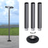 Hardoll Black Aluminium Poles with base for Solar Garden Outdoor UFO Lights (Height: 4 Feet,6 Feet,8 Feet,10 Feet,12 Feet,14Feet)