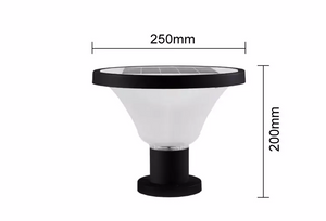 Hardoll Solar Pillar Lights for Outdoor Home Garden Waterproof Wall Gate Post Lamp (Round Shape)