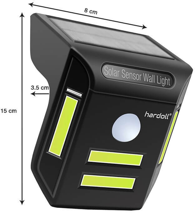 Hardoll Solar Lights For Home Garden COB LED Motion Sensor Outdoor Lamp(Black) (Refurbished)
