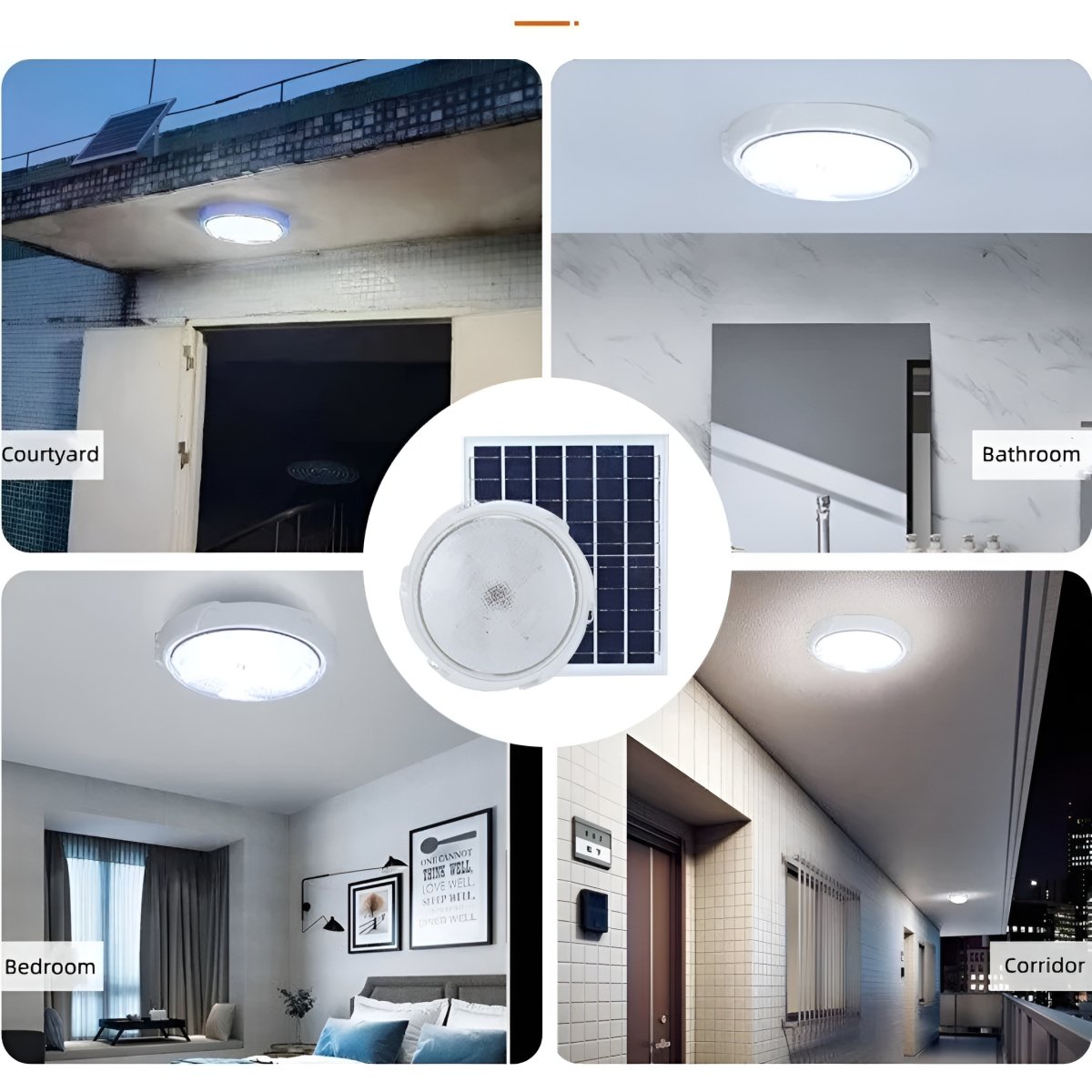 Hardoll 100W Solar Light Outdoor LED Waterproof Garden Indoor Ceiling Lamp (Refurbished) - Hardoll