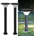 Hardoll 15W Solar Pillar Lights for Outdoor Home Garden Waterproof Wall Gate Post Lamp with Pole(Round Shape - Pack of 1) - Hardoll
