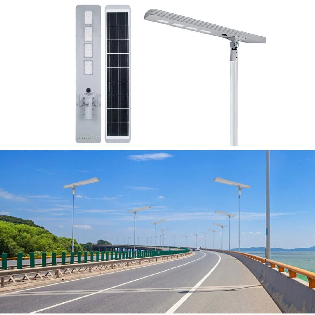 Hardoll 250W All in One Solar Street Light LED Outdoor Waterproof Lamp for Home Garden with Aluminium Body - Hardoll