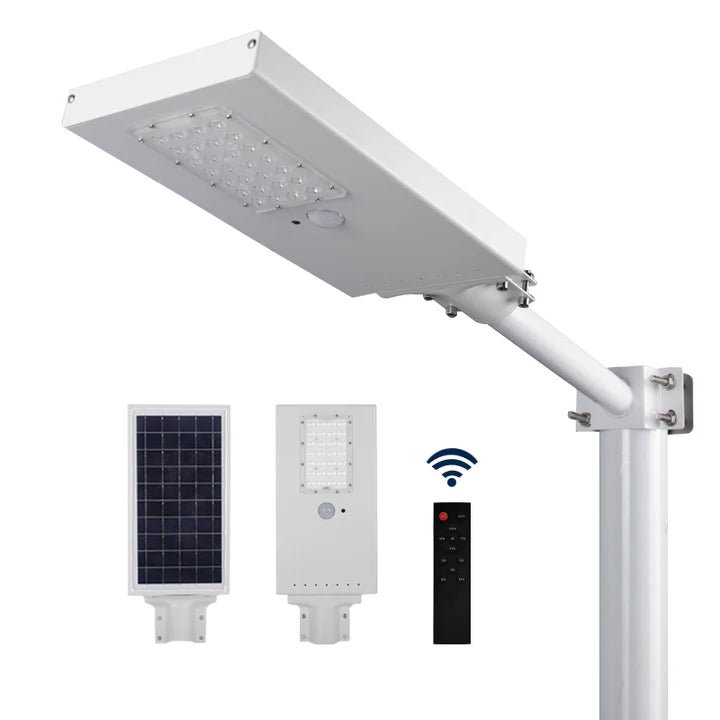 Hardoll 30W All in One Solar Street Light LED Outdoor Waterproof Lamp for Home Garden (Cool White) (Pack of 1) - Hardoll