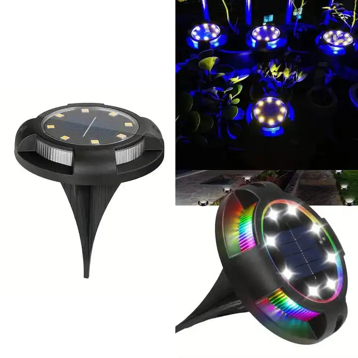 Hardoll Solar Ground Light Decorative RGB+White Color LED Waterproof for Outdoor Home Garden Pathway Lawn Driveway