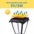 Hardoll Solar Lights for Home Outdoor Garden 26 LED Waterproof Pillar Wall Gate Post Lamp (Pack of 1 - Warm White and Cool White, Aluminum+PC) (Refurbished) - Hardoll