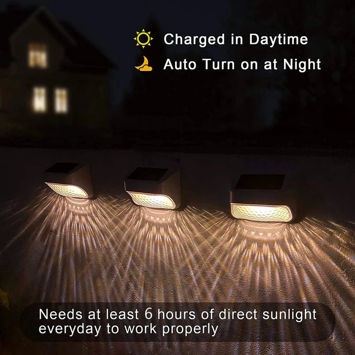 Hardoll Solar Lights for Outdoor Home Garden Decoration LED Waterproof Wall Lamp (Cool&Warm White) - Hardoll