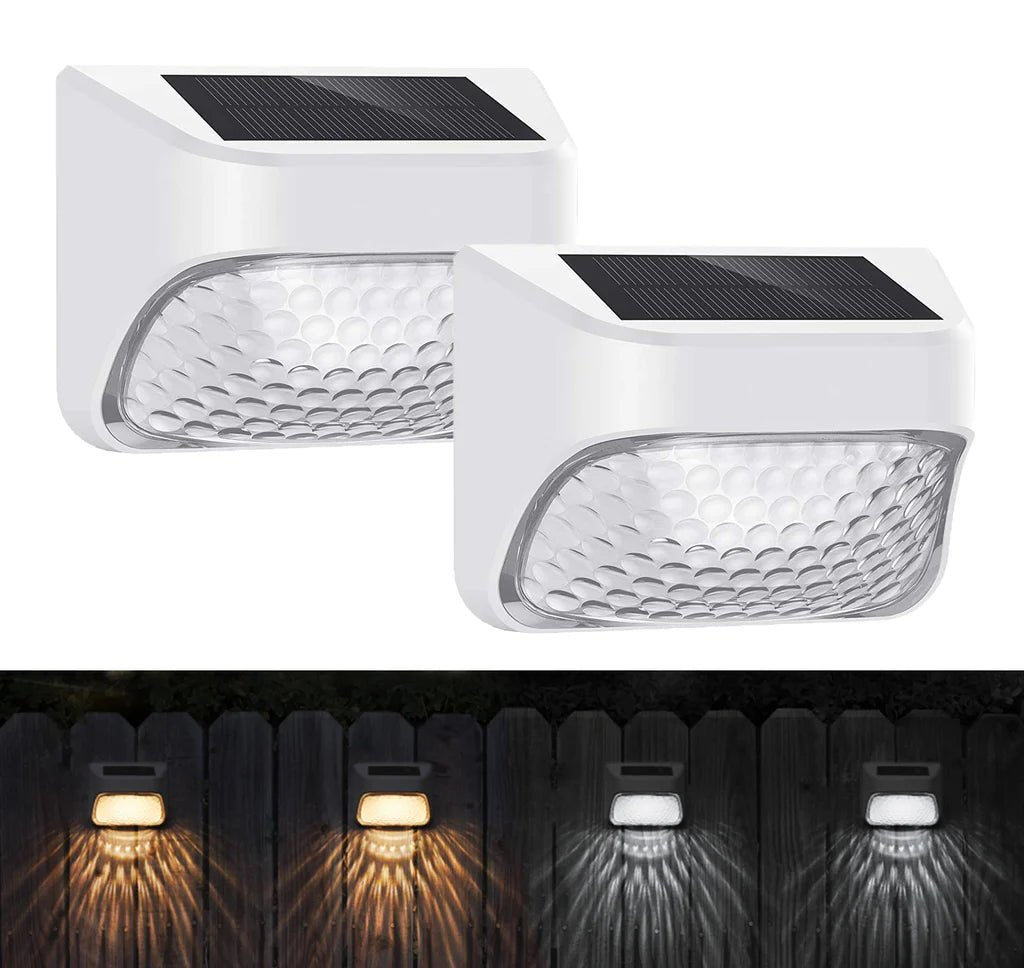 Hardoll Solar Lights for Outdoor Home Garden Decoration LED Waterproof Wall Lamp (Cool&Warm White) - Hardoll