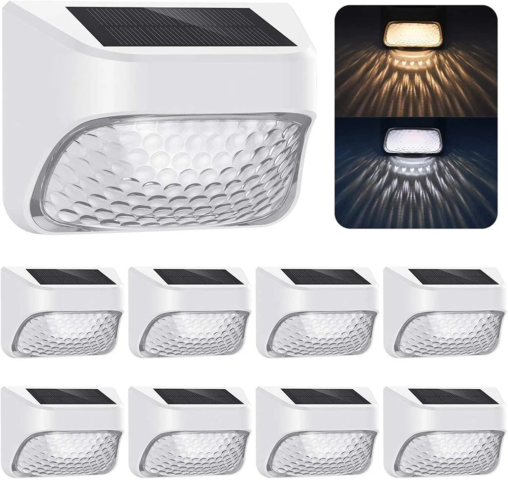 Hardoll Solar Lights for Outdoor Home Garden Decoration LED Waterproof Wall Lamp (Cool&Warm White) - Hardoll