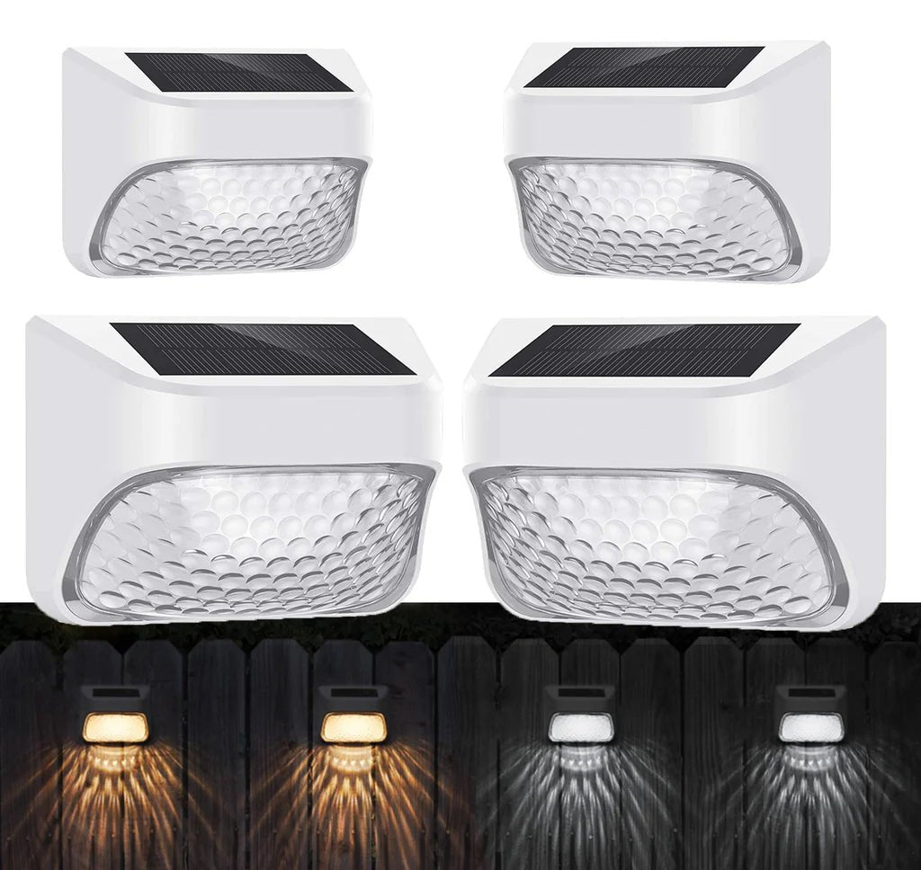 Hardoll Solar Lights for Outdoor Home Garden Decoration LED Waterproof Wall Lamp (Cool&Warm White) - Hardoll