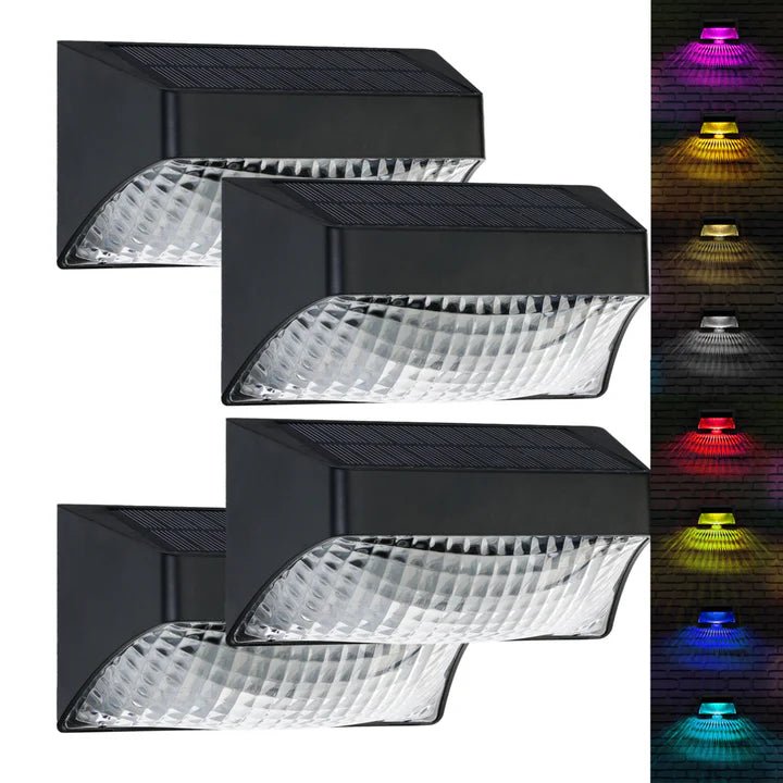 Hardoll Solar Motion Sensor Wall Light for Home Waterproof Garden 4 LED Outdoor Decorative Lamp - Hardoll