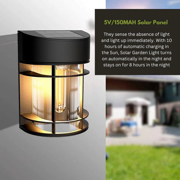 Hardoll Solar Wall Lighting 1 LED Light Decorative Waterproof Wall Lamp for Home Garden Outdoor Decoration - Hardoll
