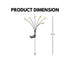 Hardoll Top rated solar garden lights for Outdoor 6 LED Honey Bee Lamp for Home Garden Waterproof Decoration (Warm White - Pack of 1) - Hardoll