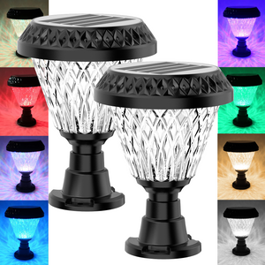 Hardoll 10W Solar Lights for Home Outdoor Garden 33 LED Waterproof Gate Lamp (Round)(Refurbished)