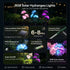 RGB Solar Hydrangea Lights with features highlighted on a dark background