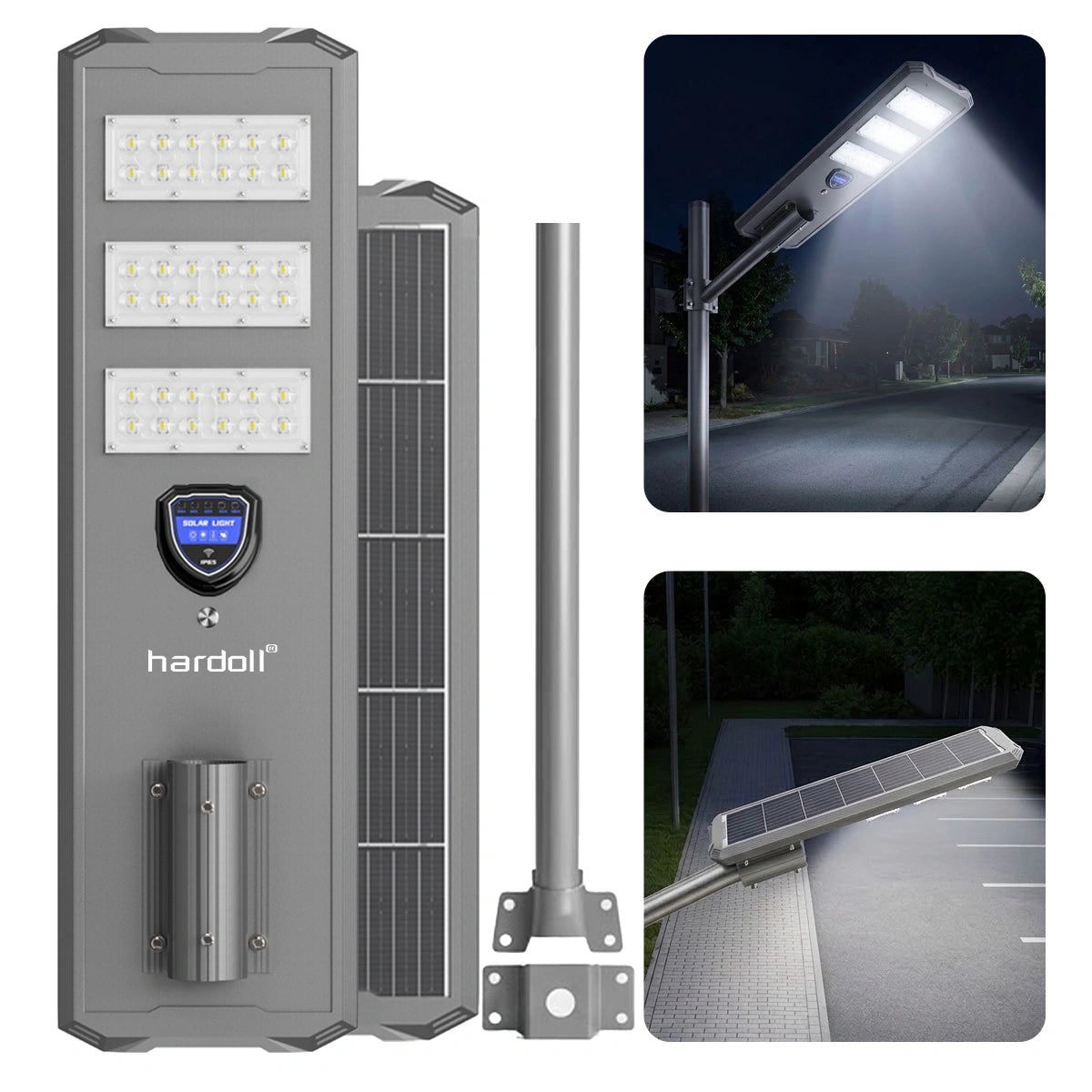 300W X-series solar street light from Hardoll Solar Lights with MPPT charging controlling technology