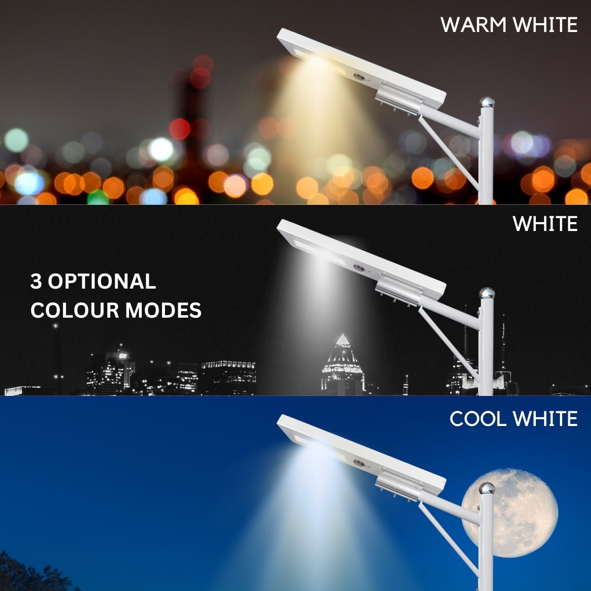 Hardoll 100W All in One Solar Street Light LED Outdoor Waterproof Lamp for Home Garden (Cool White) (Pack of 1) - Hardoll
