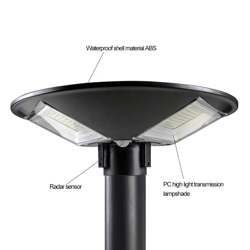 Hardoll 300W Solar UFO Light for Home Garden LED Lamp Waterproof Outdoor Lantern Lamp(Cool White)(Pole not included)(Refurbished) - Hardoll