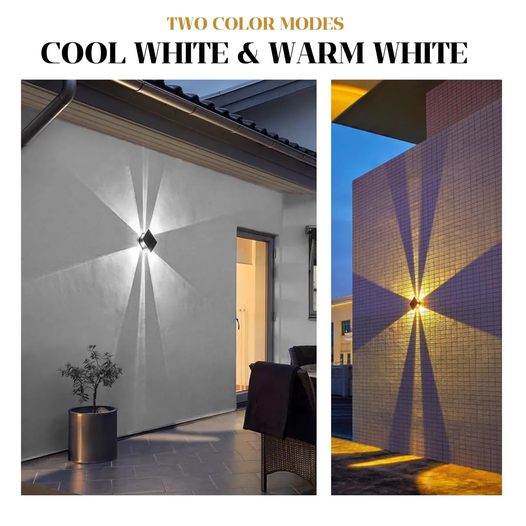 Hardoll Solar Light 6 LED Decorative Waterproof 30W Wall Lamp for Home Garden Outdoor Decoration(Refurbished) - Hardoll