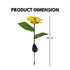Hardoll Solar Lights Outdoor 20 LED Sunflower Lamp for Home Garden Waterproof Decoration (Warm White- Pack of 1)(Refurbished) - Hardoll